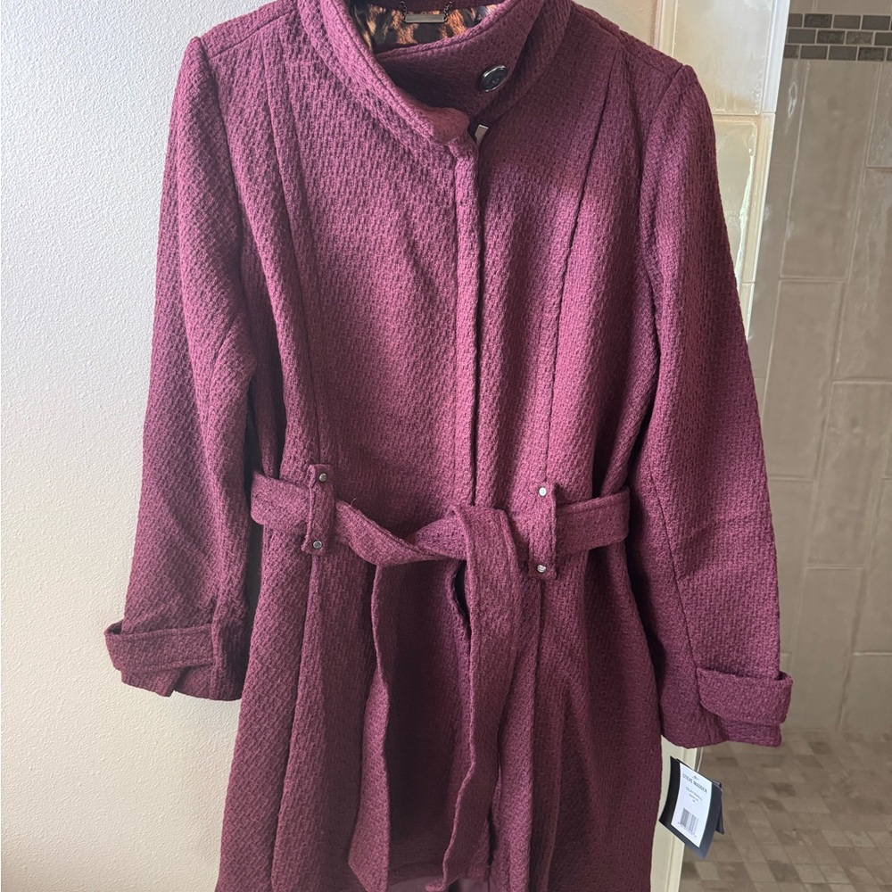 NWT Steve Madden Burgundy Textured Jacket